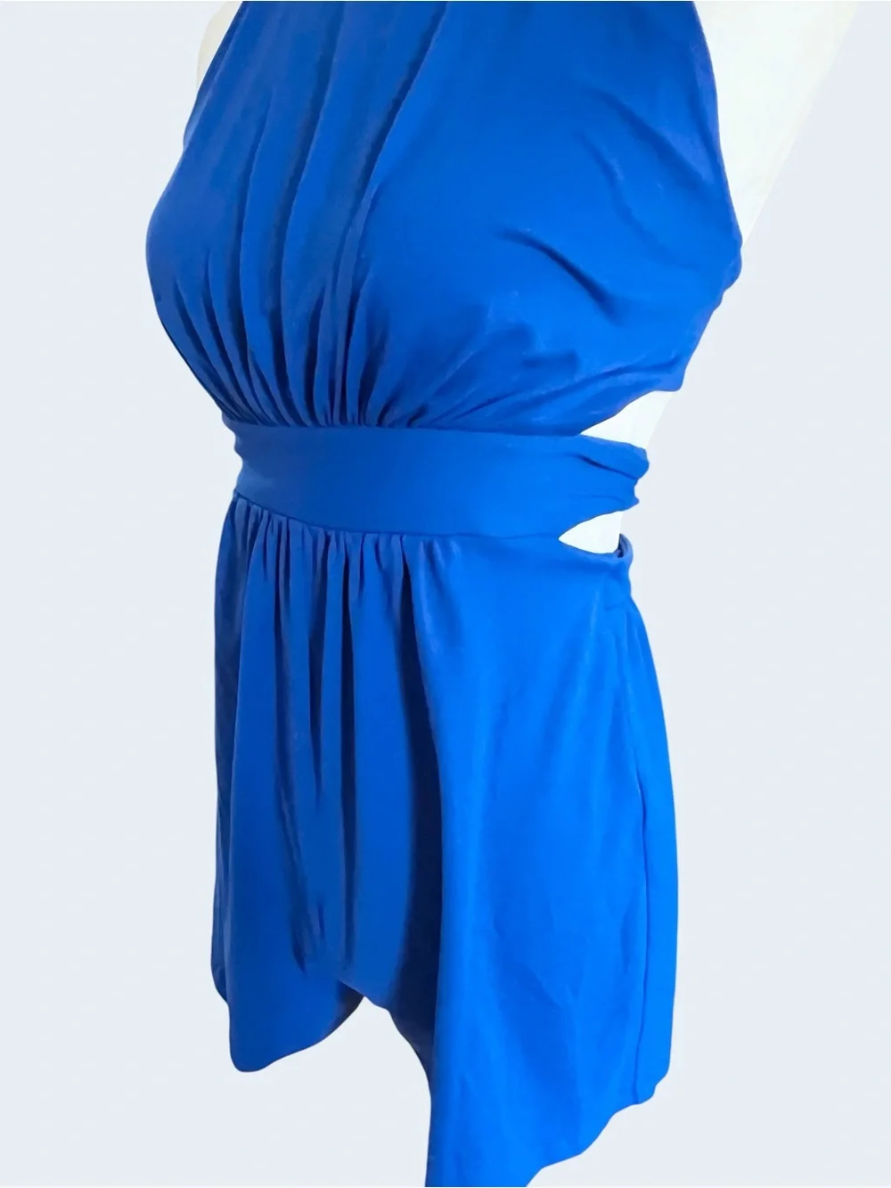 Susana Monaco Sapphire Blue Halter Romper